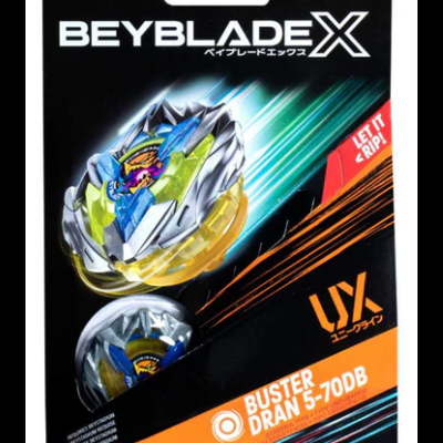 Embalagem do brinquedo Beyblade X modelo Buster Dran 5-70DB com cores vibrantes