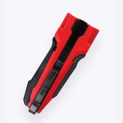 Red and black utility knife with BREAKER embossed on clip