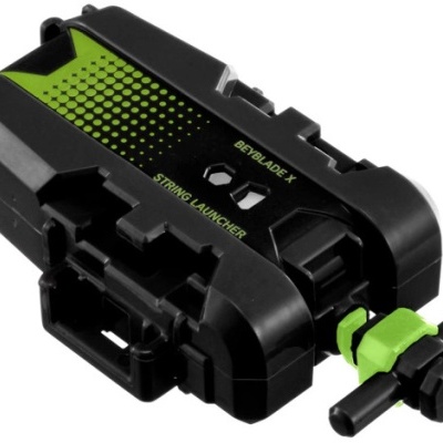 Black and green Beyblade X String Launcher toy