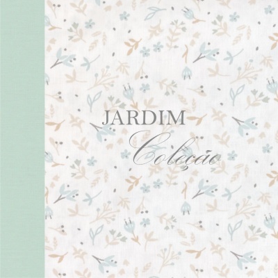 Papel de parede com padrão floral suave e texto central