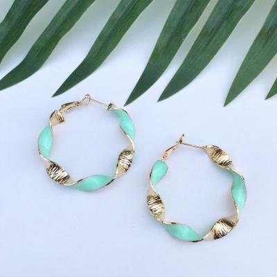 Argolas&#x20;de&#x20;a&#x00E7;o&#x20;com&#x20;banho&#x20;de&#x20;ouro&#x20;-&#x20;Hula&#x20;Hoops