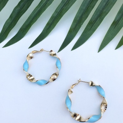 Argolas&#x20;de&#x20;a&#x00E7;o&#x20;com&#x20;banho&#x20;de&#x20;ouro&#x20;-&#x20;Hula&#x20;Hoops