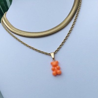 Colar&#x20;em&#x20;A&#x00E7;o&#x20;Dourado&#x20;Malha&#x20;Snake&#x20;-&#x20;VIP