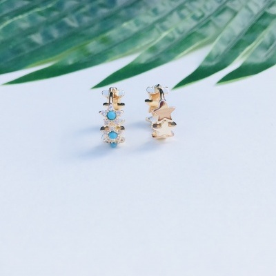 Argolas&#x20;pequenas&#x20;de&#x20;a&#x00E7;o&#x20;e&#x20;zirc&#x00F3;nias&#x20;-&#x20;Sweet&#x20;star