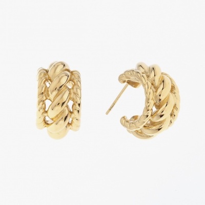 Argolas&#x20;em&#x20;A&#x00E7;o&#x20;Douradas&#x20;Torcidos