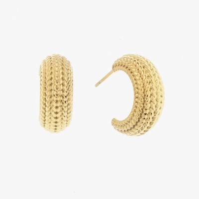 Argolas&#x20;em&#x20;A&#x00E7;o&#x20;Douradas&#x20;Malha