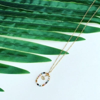 Colar&#x20;em&#x20;A&#x00E7;o&#x20;Dourado&#x20;com&#x20;Zirc&#x00F3;nia&#x20;Mystic