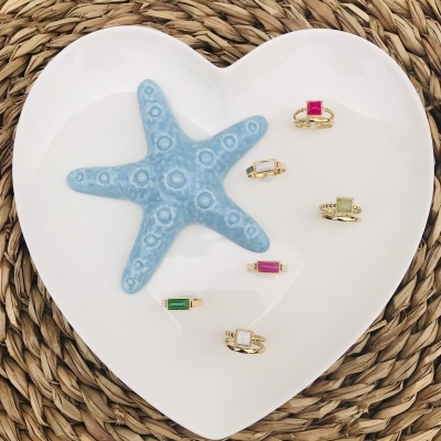 Anel&#x20;de&#x20;a&#x00E7;o&#x20;com&#x20;pedra&#x20;-&#x20;Maldivas