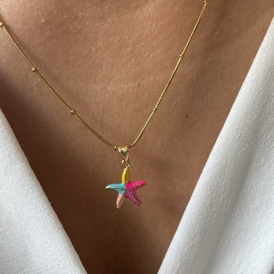 Colar&#x20;estrela&#x20;colorida