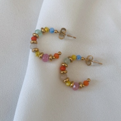 Argolas&#x20;pedrinhas&#x20;coloridas