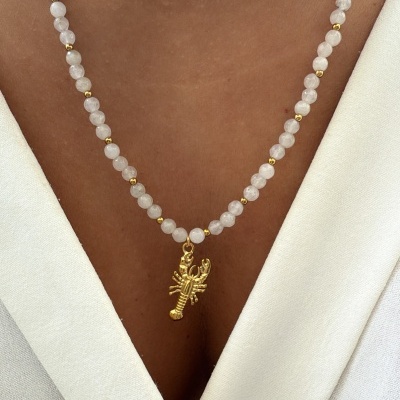 Colar&#x20;pedrinhas&#x20;naturais&#x20;&#x1F41F;&#x1F99E;