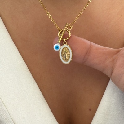 Colar&#x20;nossa&#x20;senhora&#x20;e&#x20;olho&#x20;da&#x20;sorte