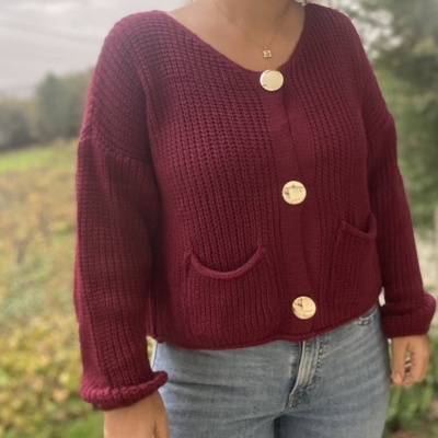 Cardigan&#x20;bordeaux