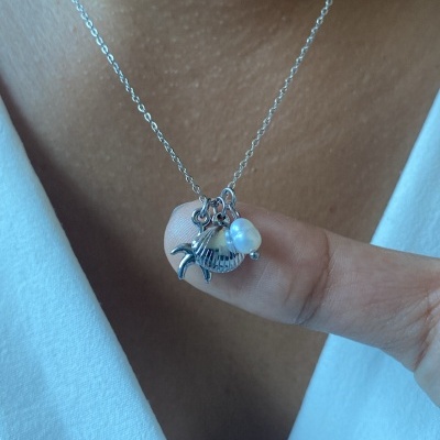 Colar&#x20;estrela&#x20;concha&#x20;e&#x20;p&#x00E9;rola