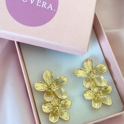 Brincos&#x20;flor&#x20;dupla