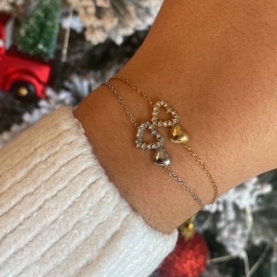 Pulseira&#x20;duplo&#x20;cora&#x00E7;&#x00E3;o&#x20;&#x1F49E;