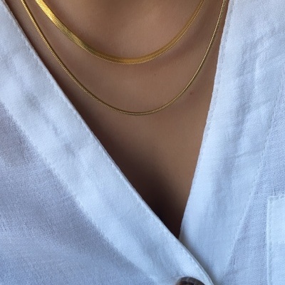 Colar&#x20;duplo&#x20;malha&#x20;espalmada