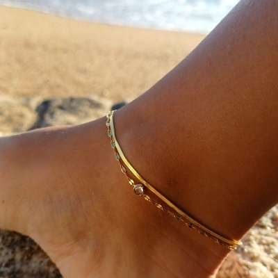 Pulseira&#x20;de&#x20;p&#x00E9;&#x20;dupla&#x20;brilho