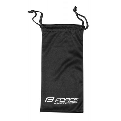 Saco bolso preto com cordão e texto branco Force para componentes de bicicleta
