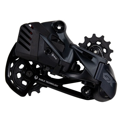 Desviador traseiro preto para bicicleta com texto EAGLE TECHNOLOGY e X1