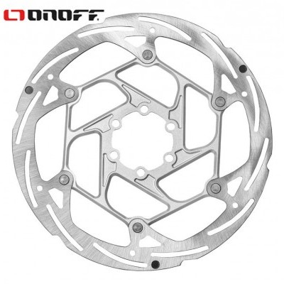 Disco de travão para bicicleta metálico prateado da marca ONOFF
