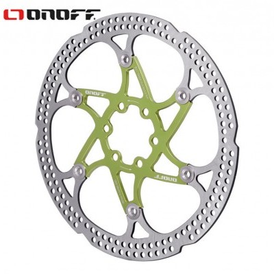 Disco de travão de bicicleta metal prateado e verde ONOFF