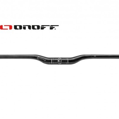 Guiador preto para bicicleta com texto KR e logotipo ONOFF