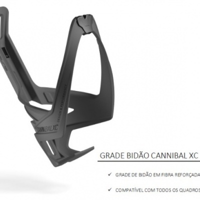 Suporte para bidão de água para bicicleta em fibra preta