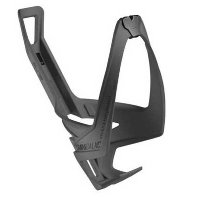 Suporte para garrafa de bicicleta preto com texto Cannibal XC e Cannondale