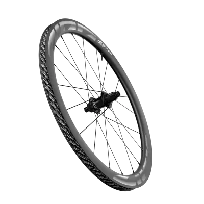 Roda de bicicleta preta com jantes ZIPP 404 FIRECREST