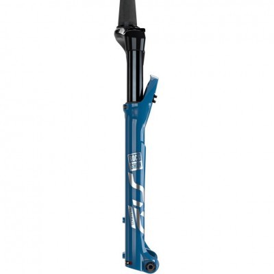Suspensão RockShox azul para bicicleta de montanha