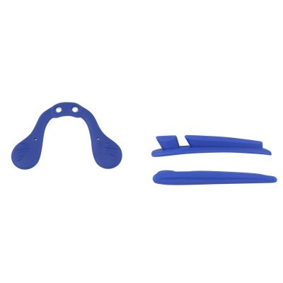 Peças de silicone azuis para acessórios, fundo branco