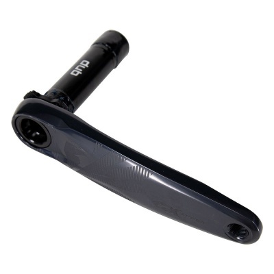 Braço de pedal para bicicleta preto com inscrição DUB