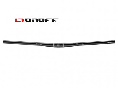 Guiador de bicicleta preto OnOff com texto branco