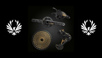Componentes para bicicleta preto e dourado XX1