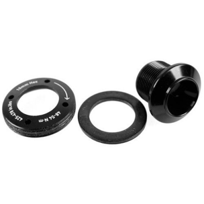 Conjunto de peças metálicas pretas com texto branco e fundo branco