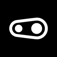 Logótipo branco de uma correia de transmissão