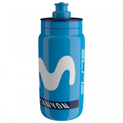 Garrafa desportiva azul com inscrição Canyon e Elite