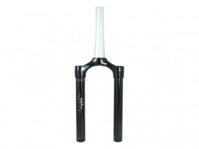 suspensão de bicicleta preta e branca RockShox