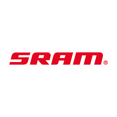 Logótipo da marca SRAM em vermelho