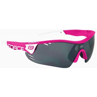 Óculos desportivos Force rosa e branco com lentes escuras