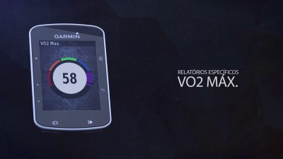 Dispositivo Garmin com ecrã mostrando VO2 Max e valor 58
