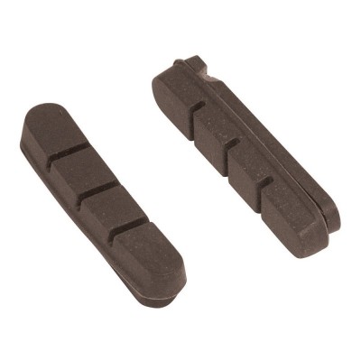 Par de pastilhas de travão para bicicleta em borracha preta
