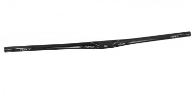 Guiador para bicicleta preto com inscrições brancas