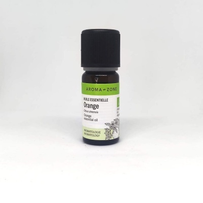 Frasco pequeno com óleo essencial de laranja da Aroma-Zone