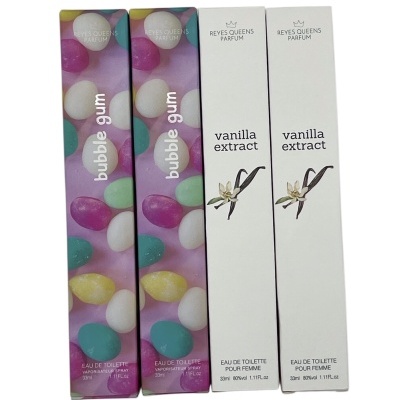 Caixas de perfumes REYES QUEENS PARFUM bubble gum e vanilla extract