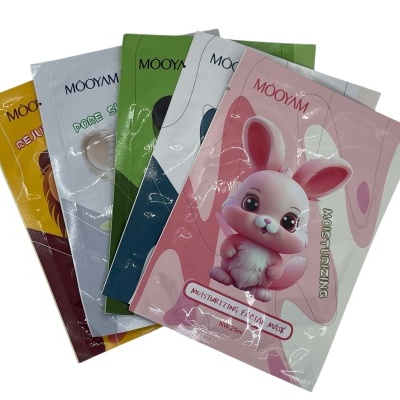 Máscaras faciais MOOYAM coloridas com desenho de coelho