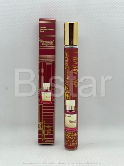 Frasco de perfume com embalagem bordô e dourada