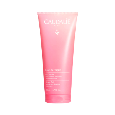 Gel de duche Caudalie Rose de Vigne em embalagem rosa