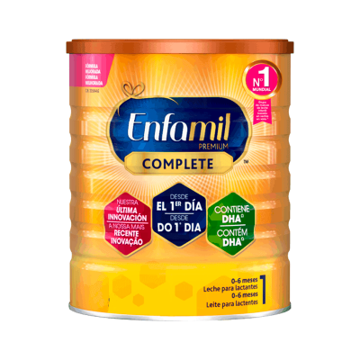 Lata amarela de leite para lactentes Enfamil Premium Complete 1